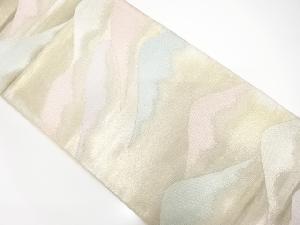 アンティーク　山並み模様織出し袋帯（材料）